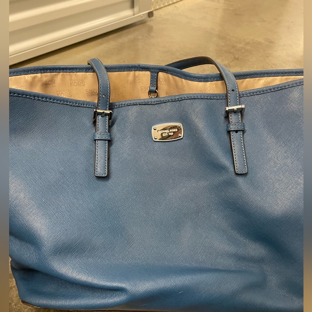 Michael Kors Medium Blue Tote Bag